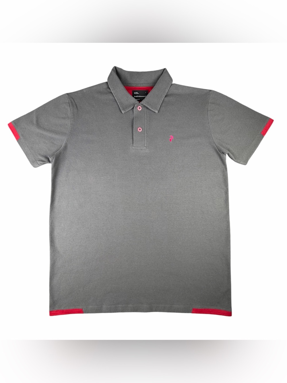 Peak Performance Men’s Large Grey And Red Polo Sweden